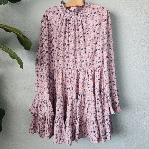 Vada Winter tiered babydoll floral barbie cottagecore peaseant boho dress - Picture 2 of 16